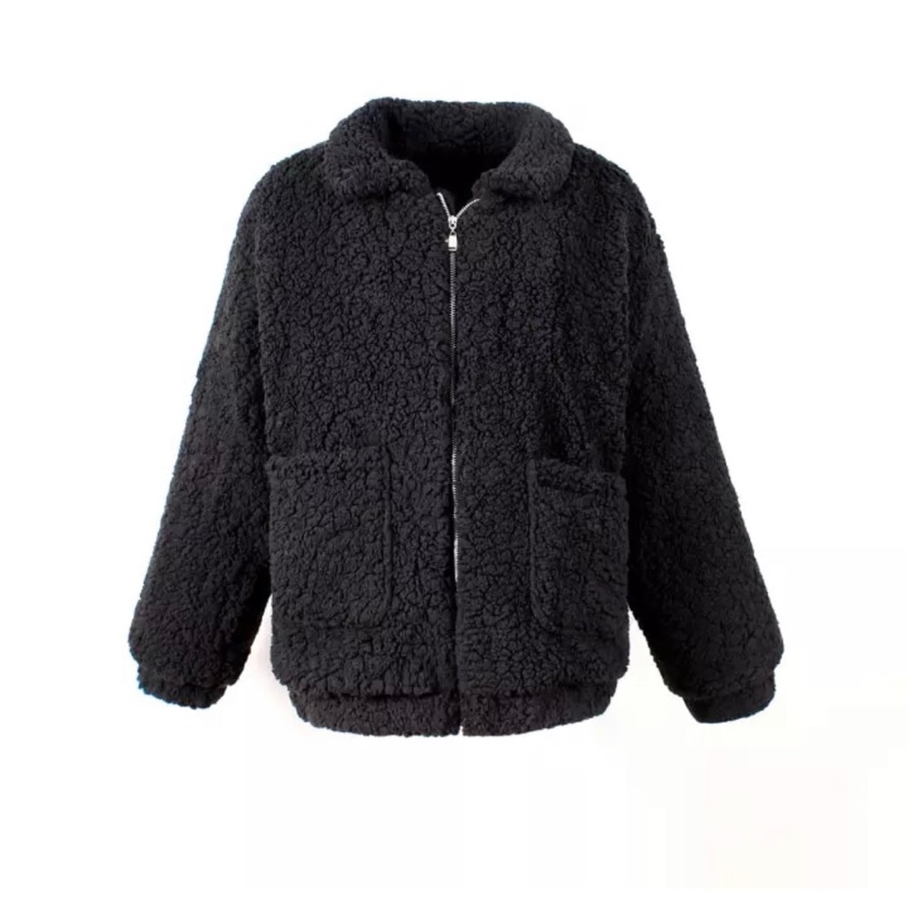 Point Blank Jacket In BLACK Teddy - Picture 4 of 6